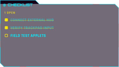 Checklist Compact widget showing three sample tasks.