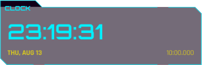 Clock Compact widget showing time, date, and countdown.
